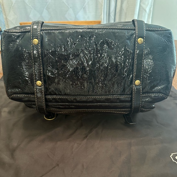 Coach Legacy Garcia Shoulder Bag, Brown Leather and Patent Leather, EUC - Picture 7 of 13